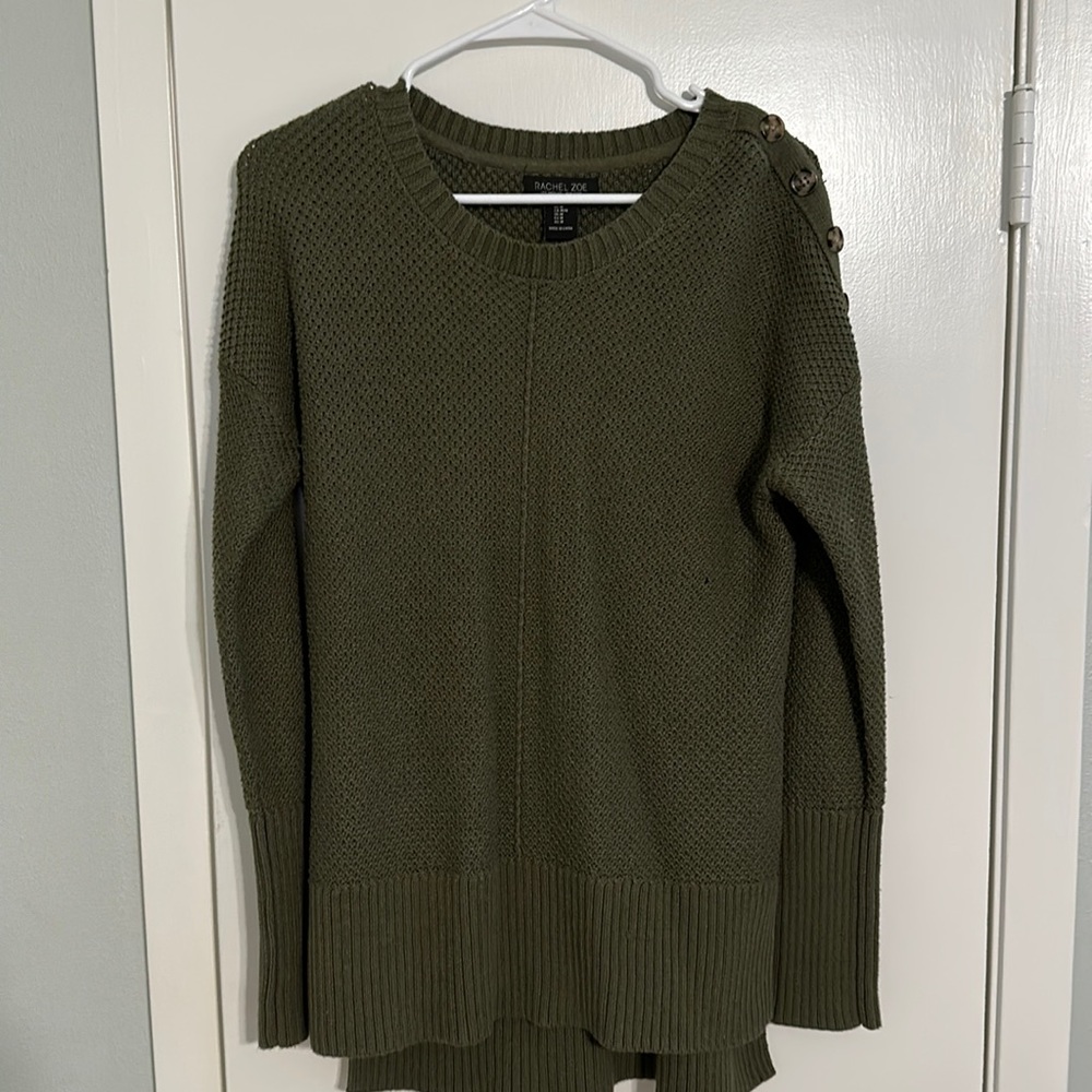 Rachel Zoe army green sweater, size medium